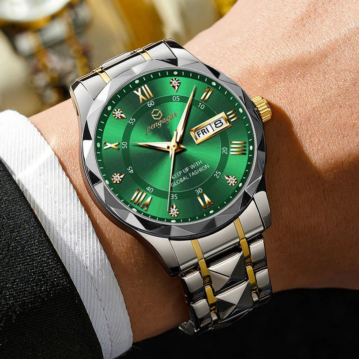 PENGAGAR Luxury Man Watches Stainless Steel