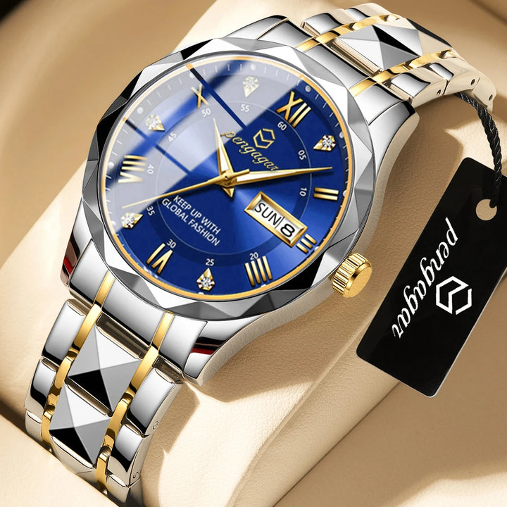 PENGAGAR Luxury Man Watches Stainless Steel